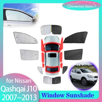 Пълни Седалките Слънчеви Очила за Nissan Qashqai J10 Dualis 2007 ~ 2013 Козирка Завеса Предна Прозорец Подложка за Предното Стъкло Автомобилни Аксесоари