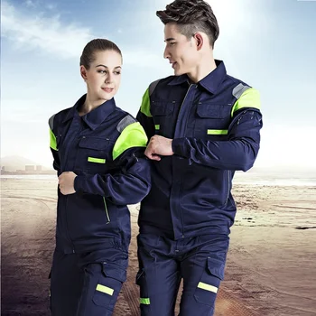 Работни костюми работно облекло облекло за мъже, жени с дълги ръкави работна форма за работни автомобилна работилница Отразяваща механичен работен гащеризон