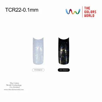 Размер TCR22 0,1 мм 004 Блестящ бял пъстър цветен блестящ прах безплатна доставка на едро