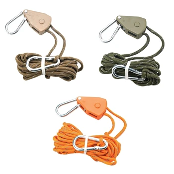 Регулируемо окачване с храповиком, отразяваща кабел, подвесная палатка, ролка за отглеждане на растения, въже, ролка ролка, кука за къмпинг, стопорная обтегач