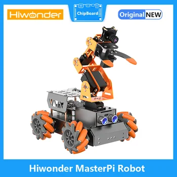 Роботизирана ръка Hiwonder MasterPi AI Vision с колата Mecanum Колела На базата На превозно средство-робот с отворен код Raspberry Pi