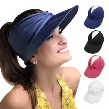 Сгъваеми пътни шапки с големи широки полета за възрастни, лятна шапка, бързосъхнеща, за жени и плажна шапка, шапка с козирка, кух цилиндър