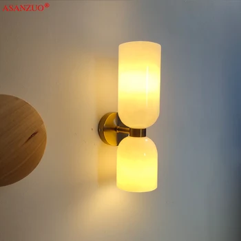 Скандинавските led осветление стена Трикольор стъкло, нощна лампа за спалня, на фона на всекидневна, коридор, фоайе, творчески тела-аплици
