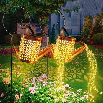 Слънчевата лейка, подвесная лампа с водопад, водоустойчив градински декор на открито, веранда, градински пейзаж в задния двор, слънчеви led лампа