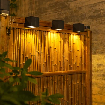Слънчеви външни стенни осветителни тела, прожектори за омывания стени Водоустойчив градински озеленяване декоративни осветителни тела вътрешен Двор балкон разсеяна светлина