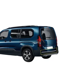 Съвместим с Peugeot Rifter 2018 - Горе Хромирани Задната част на капака на багажника от неръждаема стомана осигурява достъп до автомобил с високо качество - безплатна доставка