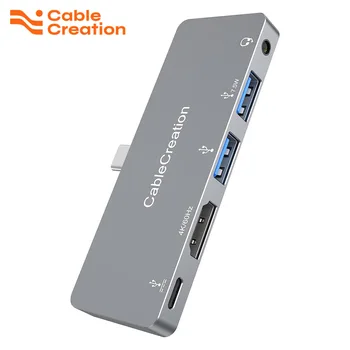 Създаване на кабел iPad Pro C USB Хъб Тип C за HDMI 4K 60Hz USB3.0 PD100W 3,5 мм USB Конектор C Док Адаптер за Macbook iPad 2020 HUAWEI