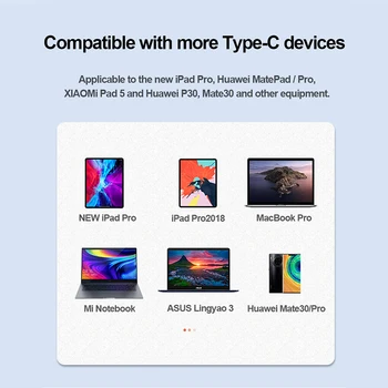 Създаване на кабел iPad Pro C USB Хъб Тип C за HDMI 4K 60Hz USB3.0 PD100W 3,5 мм USB Конектор C Док Адаптер за Macbook iPad 2020 HUAWEI