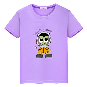 Тениски Kerball Space Program, лятна тениска с къси ръкави и кавайным принтом за момчета/Момичета, 100% Памук, сладка тениска удобна