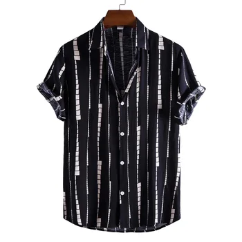 Топ Оверсайз, риза с цветен модел и риба, Хавай, Incerun, мъжки работни ризи, мъжки дрехи за мъже, леопардовый принт, лято 2023