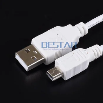 Търговия на едро с 5-Пинов 3-Крак USB кабел Тип A за мъже / Mini-B за мъже, Черен захранващ Кабел за зарядно устройство от A до Mini B 2A Max Черно и Бяло