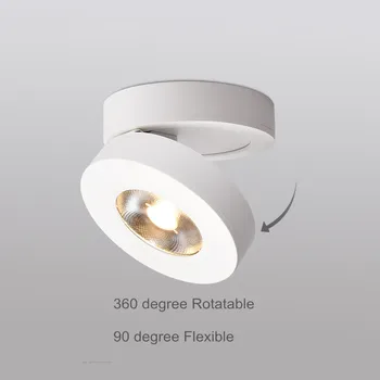 Ултратънък тавана лампа с регулируем ъгъл на наклона на 360 °, монтируемый на повърхността, 5 W 7 W 10 W И 12 W, led spot лампа AC110/220V, тавана лампа