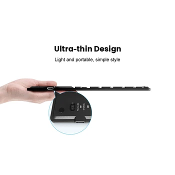 Ультратонкая клавиатура за таблет с подсветка и тачпадом, безжична Bluetooth клавиатура с подсветка за Android/Windows/IOS