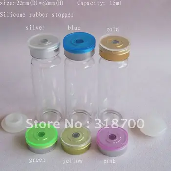 флакон от прозрачно стъкло с обем от 15 ml с силиконовата тапа с панти капак, стъклена бутилка с обем от 10 мл, козметичен опаковъчен контейнер