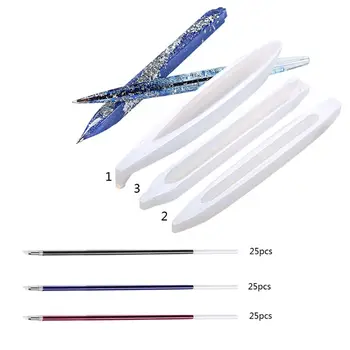 Химикалка писалка на ръчен труд, форма за леене от UV-смола, епоксидна смола, държач за химикалки, силиконова форма, направи си сам, художествен занаят