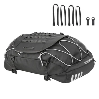Чанта за мотоциклет Rhinowalk, водоустойчив, 35-50 литра, двустранен, разтегателен, чанта за опашката на мотора, чанта за задна разпоредби