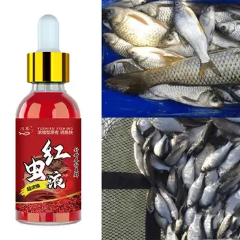 Червена течна риболовна стръв 3,3 унции Аттрактант с мирис на риба на Стръв за риба Червен червей Аттрактант Стръв Аттрактант за улов на различни видове риба