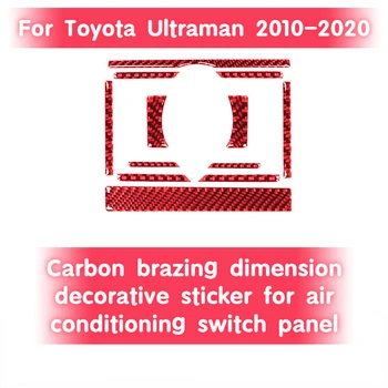 Червени автомобилни стикери от карбон, оформление на автомобила, интериора за Toyota Ultraman 2010-2020, аксесоари, красиво защитно украса