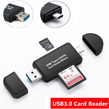 четец за карти micro SD usb 3.0 OTG Card Reader Универсален Високоскоростен USB TF/SD Card Reader за Компютър, смартфон Директен Доставка