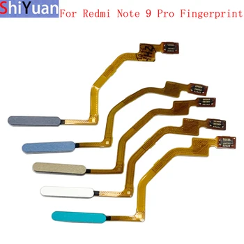 Четец на пръстови отпечатъци бутон Home лента flex кабел за Xiaomi Redmi Note 9 Pro Резервни части за гъвкав сензорен кабел на сензора
