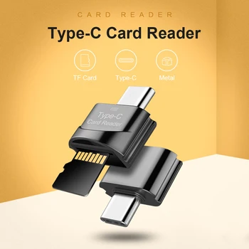 Четец на смарт-карти с памет Type C до TF OTG за Мобилен телефон, преносим компютър, USB-Адаптер