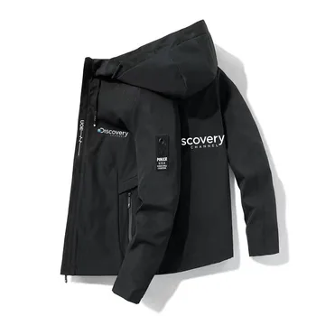 Яке-бомбер Discovery 2023, мъжки ветровка, палто с цип, пролетно-есенна ежедневни работна яке, модерно яке за приключения на открито