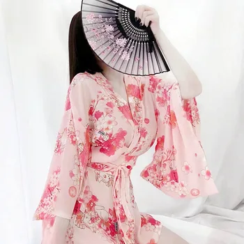Японското кимоно Секси бельо Cosplay облекло за жени Традиционен стил халат Костюми юката пижама софт облекло за cosplay